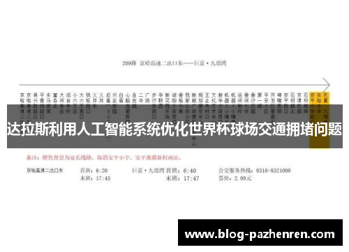 达拉斯利用人工智能系统优化世界杯球场交通拥堵问题 达拉斯利用人工智能系统优化世界杯球场交通拥堵问题
